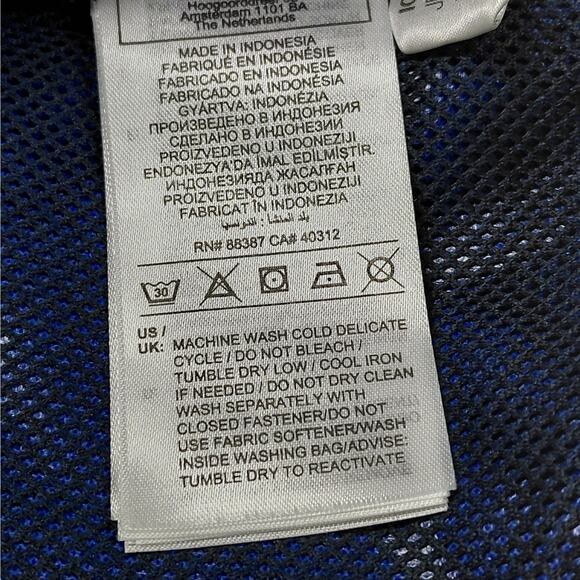 Adidas Terrex Rain.RDY Jacket Mens Medium Blue Hooded Waterproof Windbreaker - Picture 13 of 13